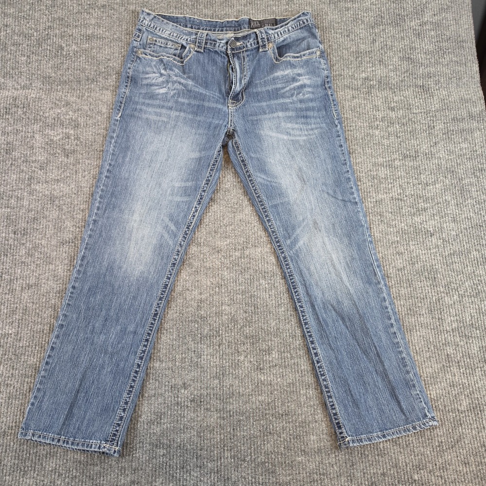 TK Axel Treadwell Men's Jeans 36x32 Blue Relaxed Straight Leg Faded Denim Y2K